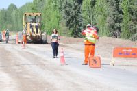 Soria recorrió la obra de remodelación de acceso a Roca