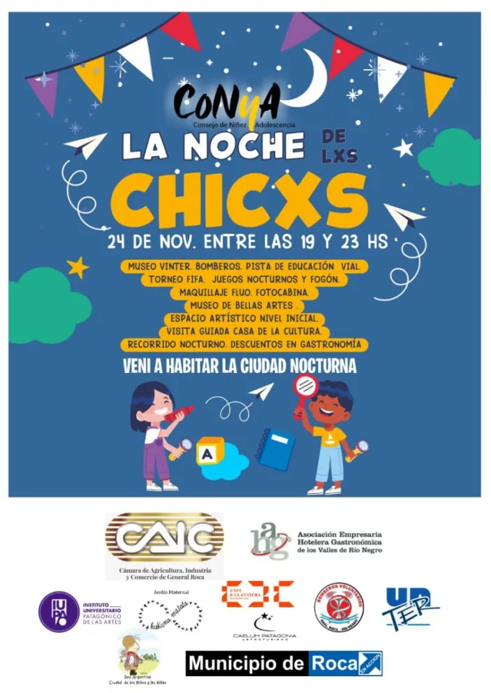 Llega una nueva edición de “La Noche de lxs Chicxs” en Roca